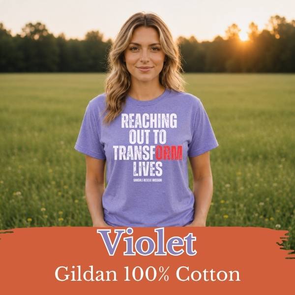 Reaching Out to Transform Lives Tee- White Design