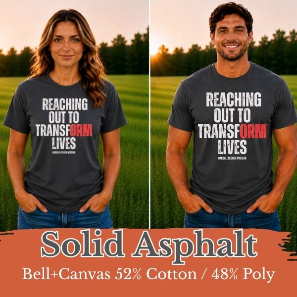 Reaching Out to Transform Lives Tee- White Design
