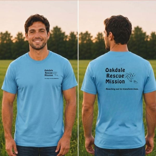 Double Sided Oakdale Rescue Mission Org.- Black Logo