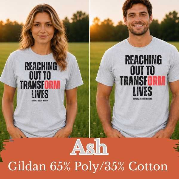 Reaching Out to Transform Lives Tee- Black Design
