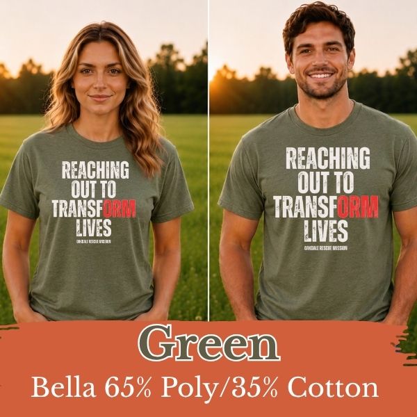 Reaching Out to Transform Lives Tee- White Design