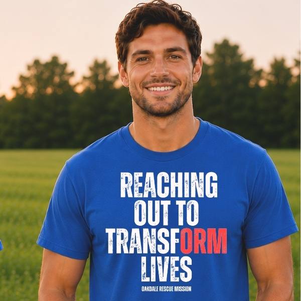 Reaching Out to Transform Lives Tee- White Design